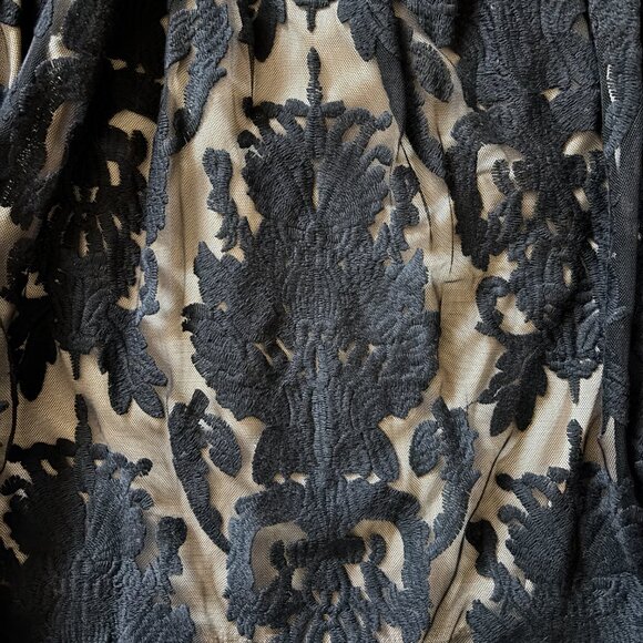 Charlotte Russe Embroidered Black Floral Lace Top Womens Small Whimsigoth Y2K - Picture 5 of 15